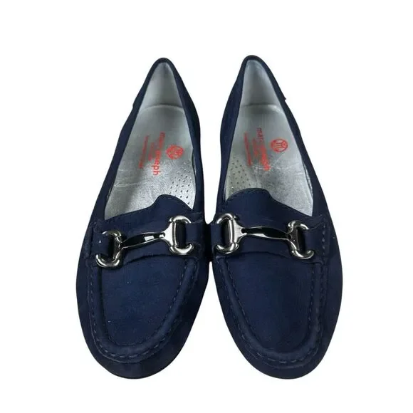 Marc Joseph Navy Blue Leather Nubuck Grand Street Loafer Women's Sz 6‎ - Picture 2 of 13